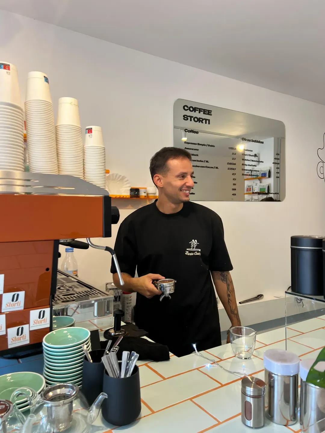 Minimalist interior of Storti Showroom in Palma